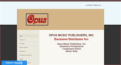 Desktop Screenshot of opusmusicpublishers.com