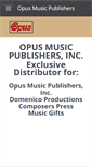 Mobile Screenshot of opusmusicpublishers.com